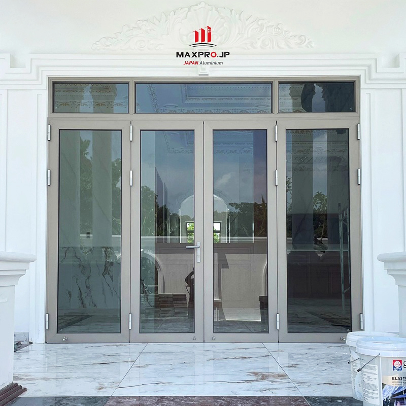 Cửa đi 4 cánh nhôm Maxpro hệ 55
